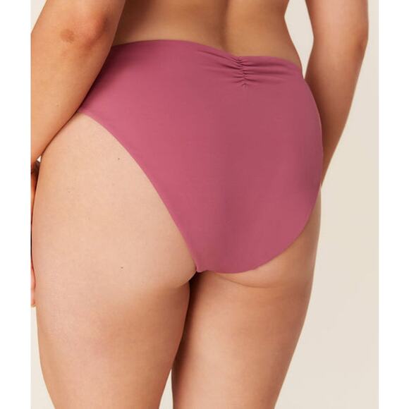 NWT Andie Women's The Symi Cheeky Bikini Swim Bottom Mulberry Pink Size S - Picture 2 of 11